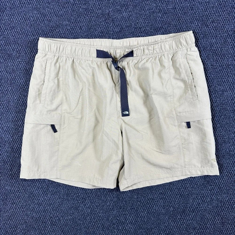 The North Face Shorts Men's 2XL Tan Mesh Lined Swim Hiking Hybrid Outdoors